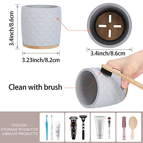 Toothbrush Holders Diatomite Toothbrush Holder Bamboo Drain Tooth Brushing Holder Markline Toothbrush Holders For Bathrooms Tooth Brush Holder Electric Toothbrush Holder Toothpaste Holder Dark Gray #TOP4