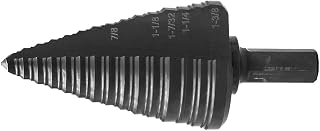 Greenlee GSB12 1-3/8" Step Bit (#12) Metal Cutter with Patented Split-Step Design, 1-3/8" Metal Cutting Tool for 1/2" Drill Chucks