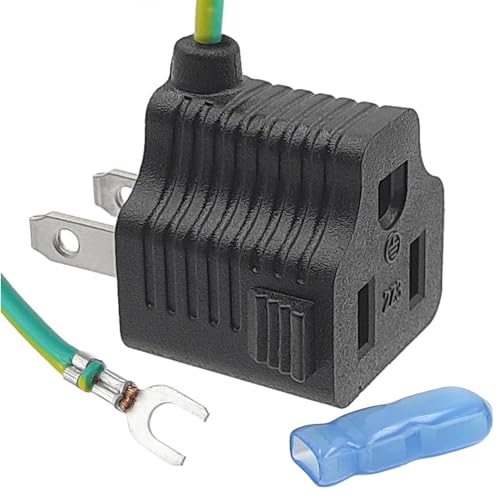 ICONSHOP 3P-2P 電源プラグ 変換アダプタ PSE認証品 1500Wまで対応 アース線保護カバー付き IC-3P2P