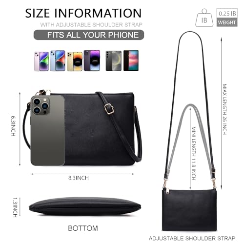 Small Crossbody Bags for Women Trendy Clutch Purse PU Leather Shoulder Bags with Adjustable Strap2