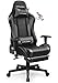 GTPLAYER Chaise Gaming Repose-Pieds Haut-Parleur Bluetooth Fauteuil Gamer Gris Siège Ergonomique (Gris)