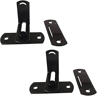 Door Bolt,Door Lock,Door Latch, 2pcs Right Angle Door Latch 90 Slide Gate Hasp Latches Lock Safety Sliding Lock for Door and Window Sliding Latch(Black)