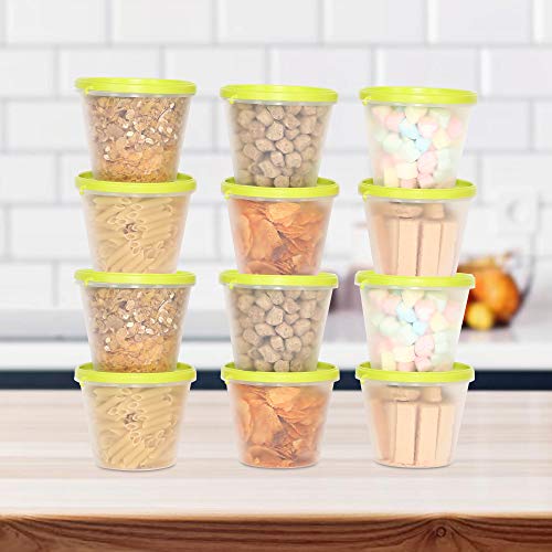 Image of Cutting EDGE Nesterware 1000ml Stackable Food Container (Set of 12, Green) | BPA-free plastic, stackable design, leak-proof, kitchen storage, pantry, fridge, meal prep, reusable, travel use