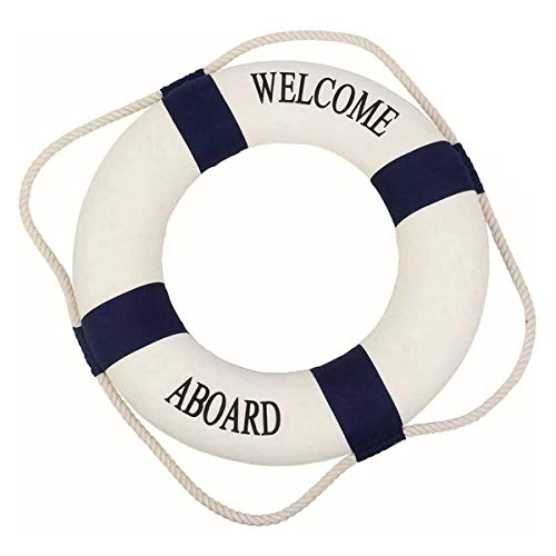 BEIAOSU - Anillo de vida decorativo (30 cm de diámetro), diseño mediterráneo, diseño náutico