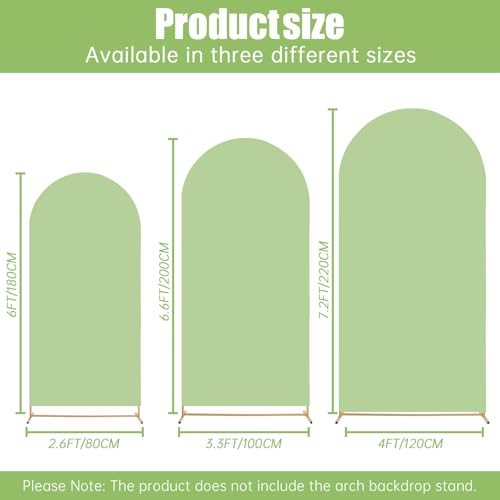 3 piezas cubiertas de arco spandex para bodas, 6 a 7.2 pies miniatura 4