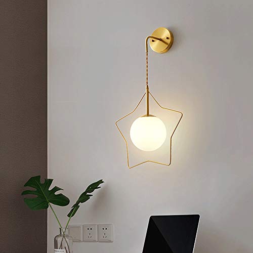 Applique murale moderne en laiton d'intérieur pour chambre