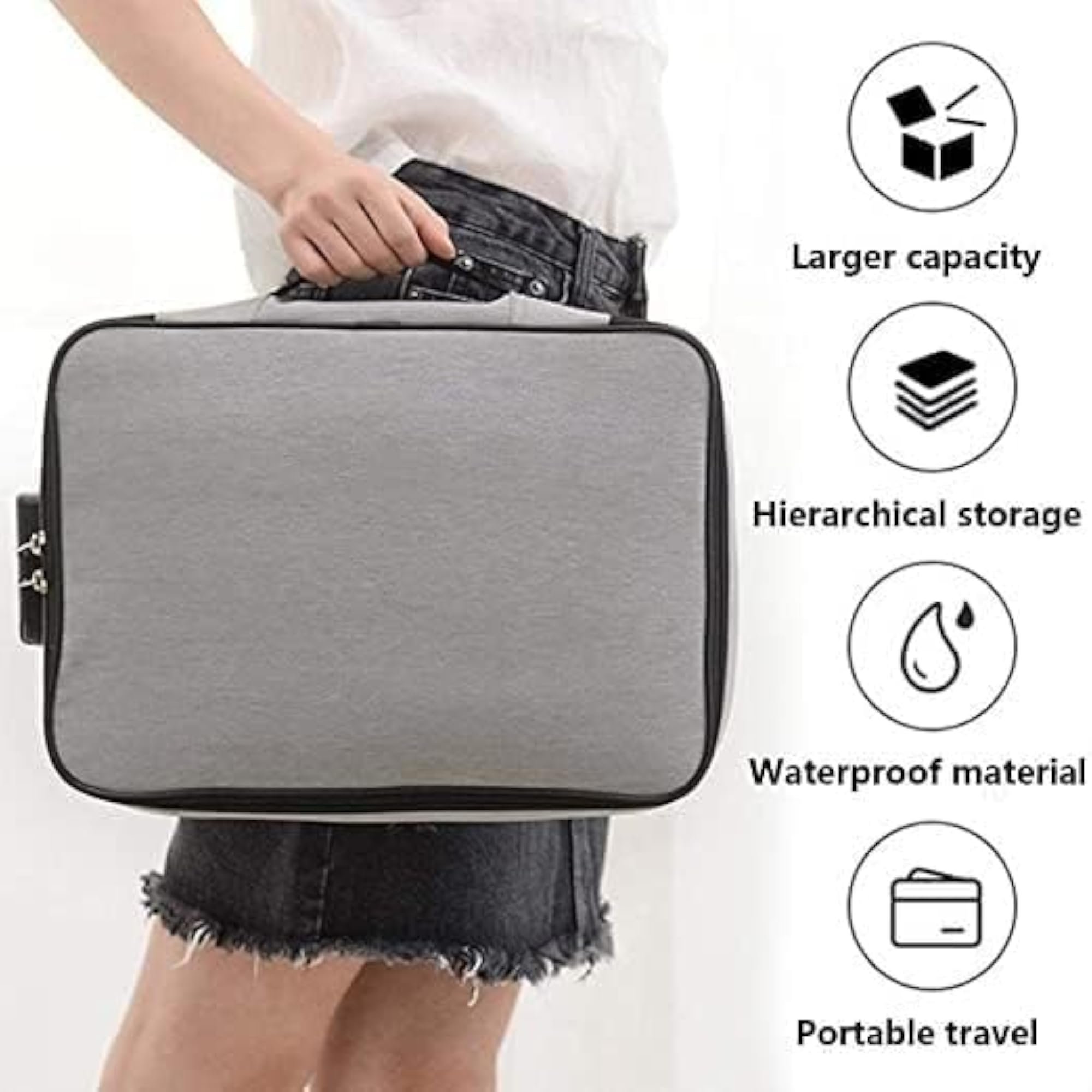 Fireproof Waterproof Document Bag with Combination Lock