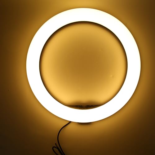 Tyenaza Anillo de Luz LED, Anillo Aro Selfie de Luz LED, Anillo de Luz para Selfies de 13 Pulgadas con Soporte para Teléfono y Enchufe USB para Transmisión de Fotografía y Selfies de Maquillaje - imagen 5