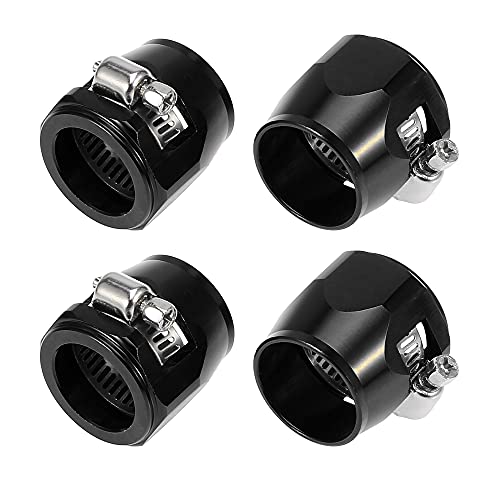 Abrazadera de manguera AN12 flexible negra X AUTOHAUX con tornillo para tubo de coche
