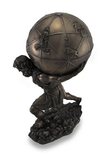 Estatua Bronzed Atlas Veronese Design de 11.5 in miniatura 2