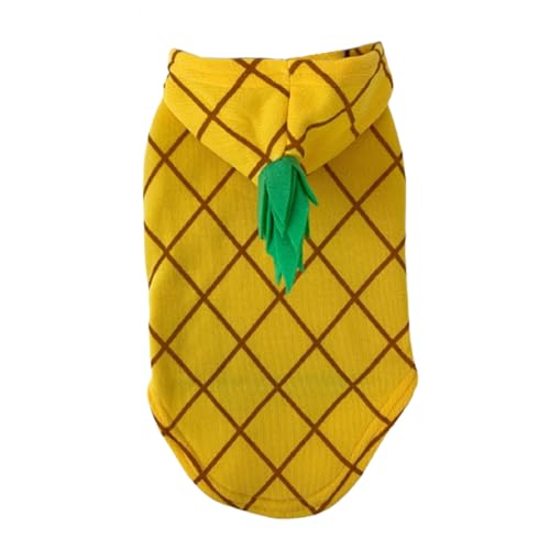 Disfraz para perro Piña con capucha Halloween talla S