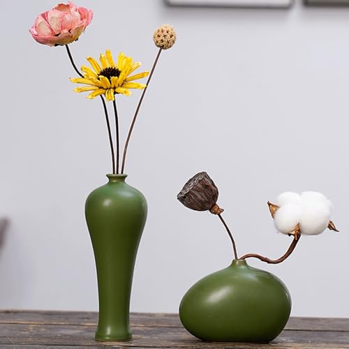 Vase en céramique grand modèle déco table salon et étagère rustique - 4