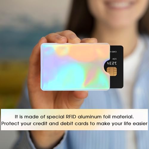 20 Pack RFID Blocking Sleeves, Laser Credit Card Protectors Gray Identity Protector Waterproof Card Holder for Wallet or Purse for Wome Men4