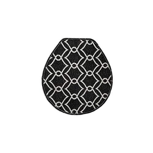 Jogo de Tapete para Banheiro Pratik 3 Peças Mandala Preto Oasis