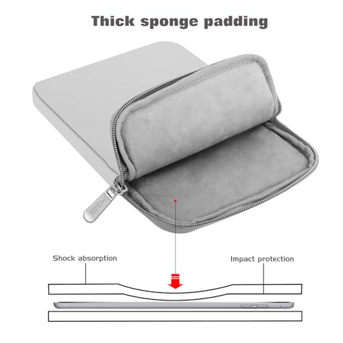 Image of MoKo 9-11 Inch Tablet Sleeve Bag Carrying Case Fits New 11inch iPad Air M4, iPad A16 2025, iPad Pro 11 M4, Air 5 /4 /3, iPad 10 /9 /8th Gen, Tab S8 /S9 11 inch, Tablet Carrying Case, Gray + White