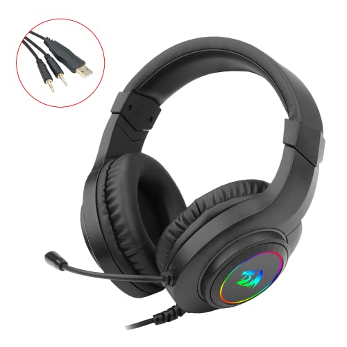 Headset Gamer Redragon Hylas Preto RGB H260RGB, Único