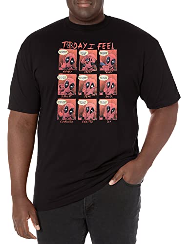 T-shirt Deadpool Marvel coupe longue Big & Tall manches courtes 3XL