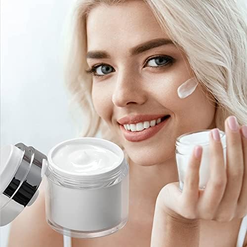 Enituo Airless Pump Jar, 30ml Refillable Container Cream Jar Vacuum Bottle Travel Size Empty Pump Dispenser Lotion Moisturiser Container for Drunk Elephant