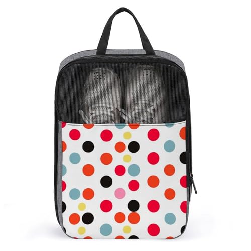 Bolsas de viaje portátil para calzado con diseño de lunares para maletas