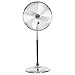 Price comparison product image Igenix DF1660 Pedestal Fan, 16 Inch, 3 Speed, Quiet Operation, Oscillating, Adjustable Height, Cooling Fan, Retro Chrome Design, Ideal for Home and Office, Chrome