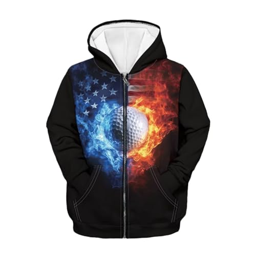 Image of Coloranimal Unisex Girls Boys Long Sleeve Casual Hoodies & Sweatshirts Tops Kids Zip Up Jacket Coat Age 6-16 Year