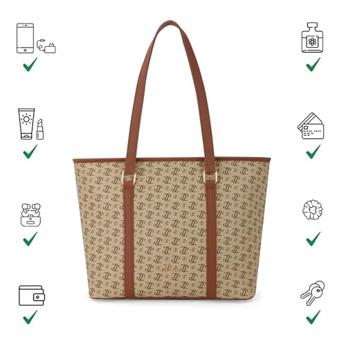 Image of Lavie Women's Mono LL Meryl Tote Bag for Women | Tote Handbag for Work | Ladies purse | Stylish Shoulder Bag | Gift for Women