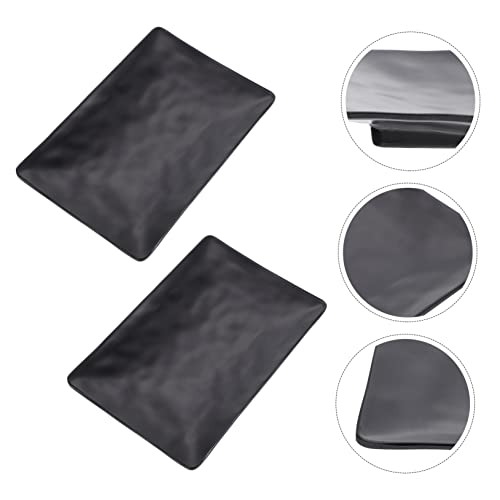 Set 2 Platos Rectangulares para Sushi Melamina Negro miniatura 4