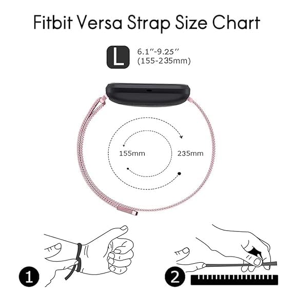 Image of YODI Watch Band Compatible with Fitbit Versa 4 / Fit bit Versa 3 / Fitbit Sense /Sense 2 Band, Soft Replacement Silicone Wristband for Women Flexible Waterproof Sport Watch Strap for Men Large