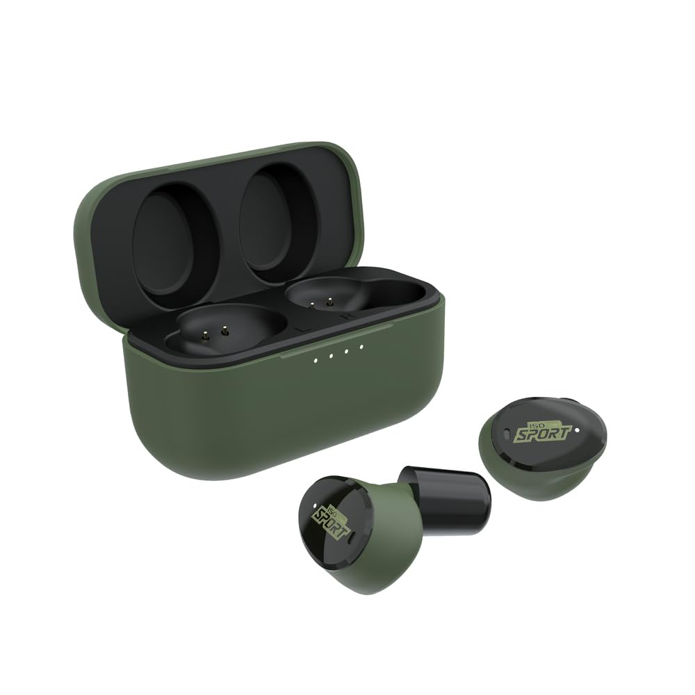 ISOtunes Sport CALIBER EN352 - Auricolari da ripresa: protezione acustica Bluetooth, impermeabile e antipolvere, batteria 13 ore, SNR 32 dB