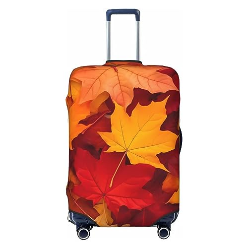 YouQu Autumn Leaves Fall Travel Luggage Suitcase Cover, Washable Suitcase Covers Elastic, M - Fits 22-24 inch luggage