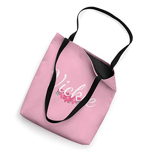 Bolso Tote Floral Rosa Personalizado con Nombre miniatura 2