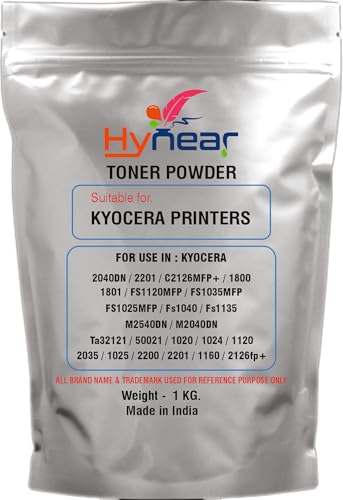Image of Ultra Dark Black Toner Powder Suitable for Kyocera 2040DN 2201 C2126MFP+ 1800 1801 FS1120MFP FS1035MFP FS1025MFP M2040DN 1160 /2126fp+ Printers (Pack of 1) (1 Kg)