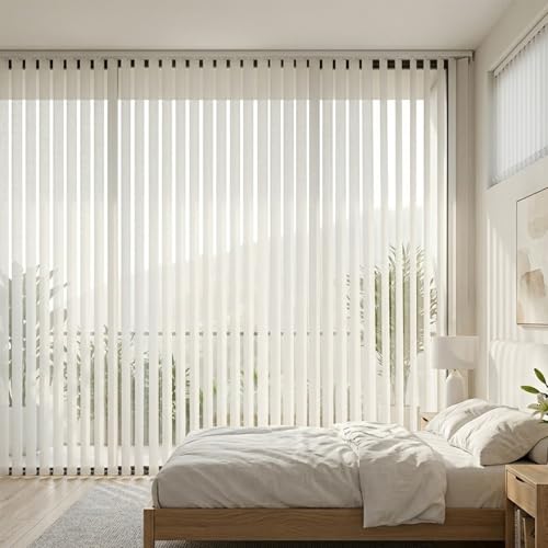 Genérico Estores Verticales Cortina Lamas Verticales Control de Luz Persiana Veneciana Opaco Privacidad 50cm 180cm 280cm Cortina Corredera para Ventanas Interior Dormitorios(120cmW x 200cmH)