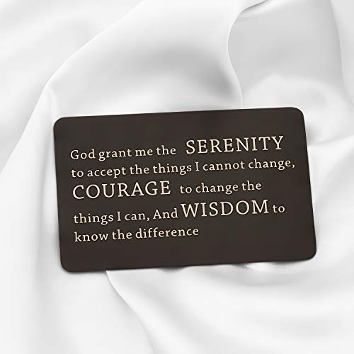 TGBJE Inspirational Wallet Card Inspirational Christian Bible Verse Gift Religious Present Serenity Prayer Gift God Grant Me The Serenity to Accept The Things Gifts (BL serenity card)3