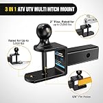 Nilight ATV UTV Trailer Hitch 3-in-1 Fits 2" Receiver with 2 inch Ball - Image 5