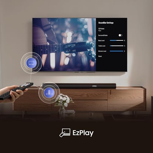 Hisense AX5100Q, 5.1 Ch Soundbar,Hi-Concerto,Dolby Atmos, Dts:X, Semi Wireless Rear Surround Speakers,6.5" Wireless Subwoofer, Ezplay - 10