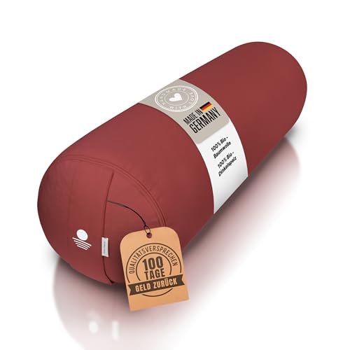 Inner Peace Yoga Bolster Ø 23 cm mit Bio-Dinkelfüllung (Waldbeere)