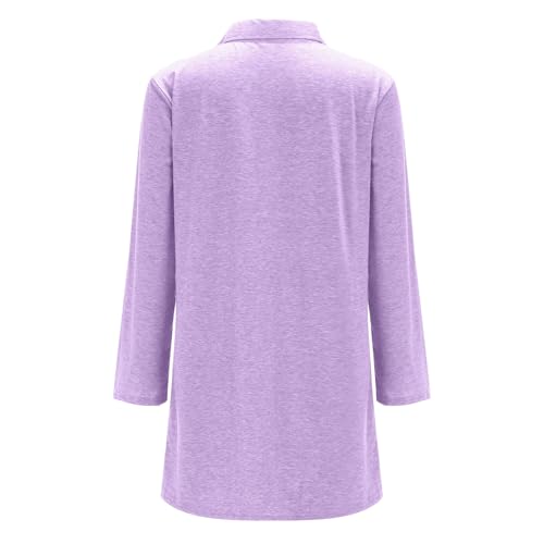 Womens Lightweight Long Sleeve Cardigans with Pockets Casual Lapel Soft Open Front Sweater Cardigan Duster4