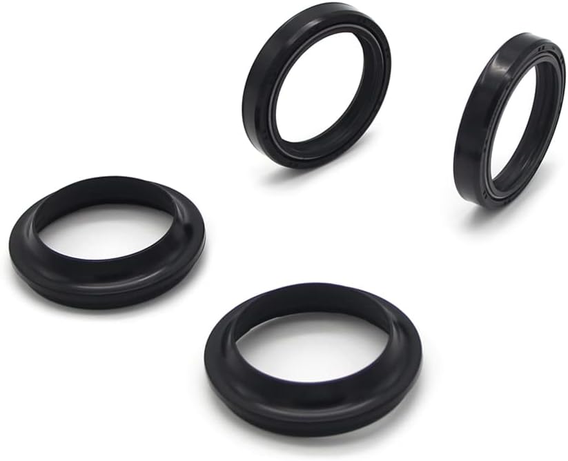Front Fork Shock Oil Seal Dust Seal Fork Seal Set Size model 43MMx55MMx10.5MM for Kawasaki 92049-1104 92093-1086 for Kawasaki KDX200 1986-1988 for Kawasaki KX125 1986 for Kawasaki KX250 1985-1986