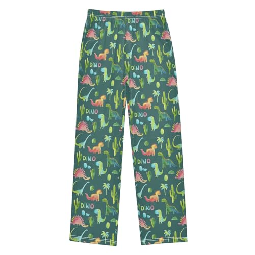 ZZXXB Dino Cacti Boys Long Pants Soft Trousers Elastic Waist Kids