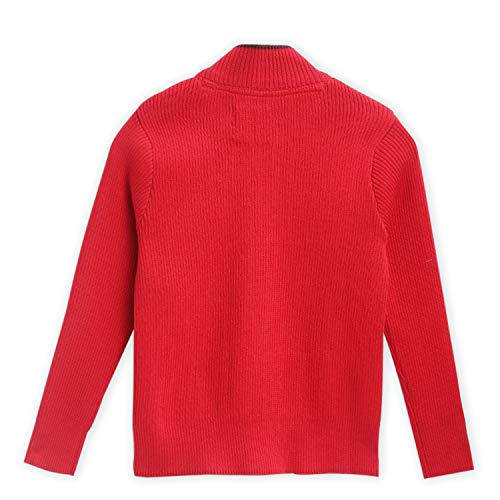 Cherry Crumble Boy's Cotton Blend Casual Cardigan Sweater (CTWS-ZSWTR-5505_Red_8-9 Years) - Image 2 thumbnail
