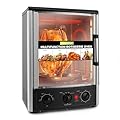 Nutrichef Vertical Countertop Oven with Rotisserie, Bake, Broil, & Kebab Rack Functions - Adjustable Settings - 2 Shelves - 1500W - Thanksgiving Turkey - Includes Grill, Kebab skewer racks & bake pan