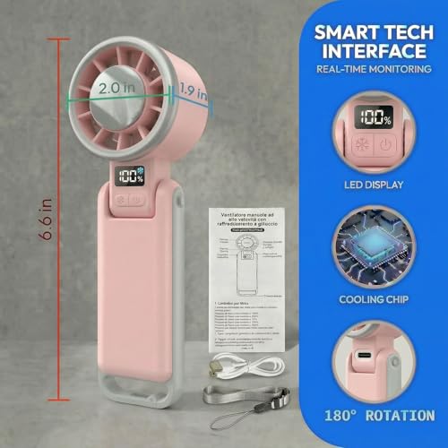 Mini ventilateur portable turbo contre la chaleur avec refroidissement actif