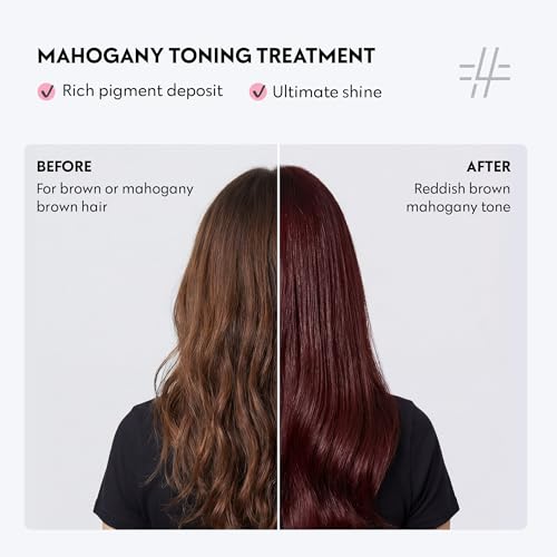 Image of FOUR REASONS Color Mask, Mahogany (27 Colors) - Hair Gloss & Color Depositing Conditioner - Semi Permanent Hair Toner for Color-Treated Hair Color For Women - Vegan & Cruelty-Free - 6.76 fl oz