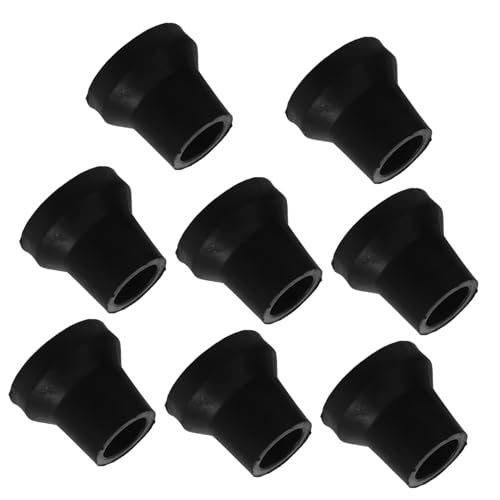 WOFASHPURET 8Pcs Heavy Duty Black Rubber Cane Tips Slip Replacement Foot Caps for Walking Canes Crutches and Mobility Durable and Fit