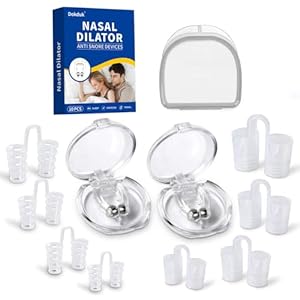 10 Piezas Dilatador Nasal Dispositivos Anti Ronquidos, Dilatadores Nasales de Silicona, Anti Ronquidos Mejora la Respiración para Ayudar a Dormir Mejor