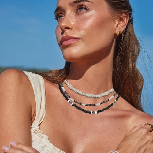 6Pcs Shell Surfer Necklaces for Men White Puka Shell Necklace Summer Beach Seashell Necklace Coconut Beads Hawaiian Pooka Choker4