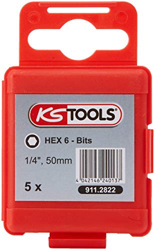 KS-Tools 911.2822 1/4" Bit Innen6kant,50mm,6mm,5, Chromé Satiné - Image 3