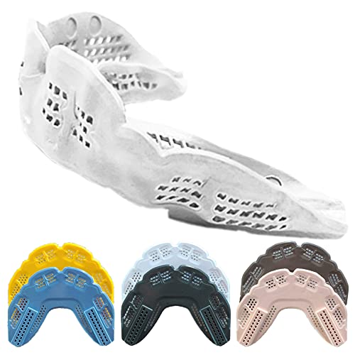 Worlds Thinnest Most Breathable Mouth Guard w  Kevlar Bulletproof Material is Also 3X Stronger! Lacrosse Football Hockey Wrestling BJJ Sports Men Women Girls Kids Youth Adult Mouthguard