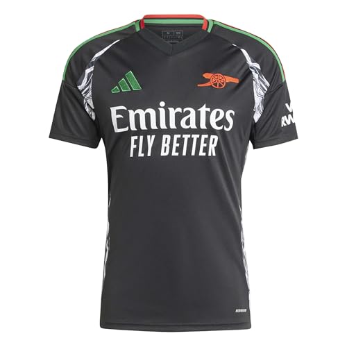 adidas Men's Soccer Arsenal 24/25 Away Jersey - Labrum London Collaboration, Made with Recycled Materials (US, Alpha, Large, Regular, Regular, Black)